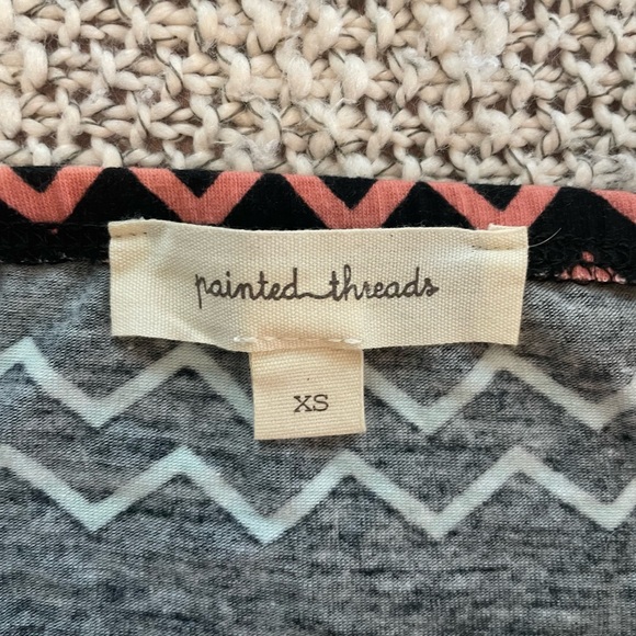 Chevron Patterned Black Crop Top - Picture 3 of 3